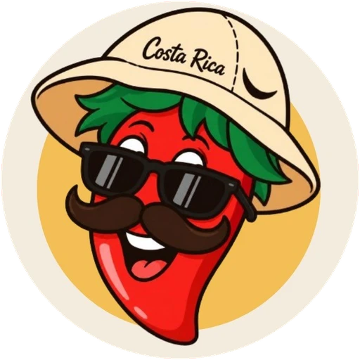 La mascota de Vega's: un chile con sombrero, lentes oscuros y bigote